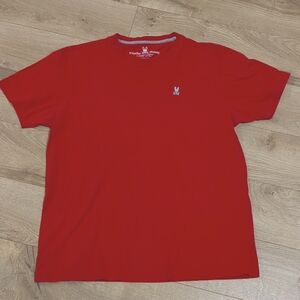 PSYCHO BUNNY Red Tshirt, Skull bunny logo Size 6(L)